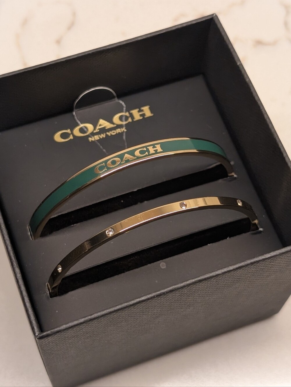Coach Bangles - NWT - Green/Gold